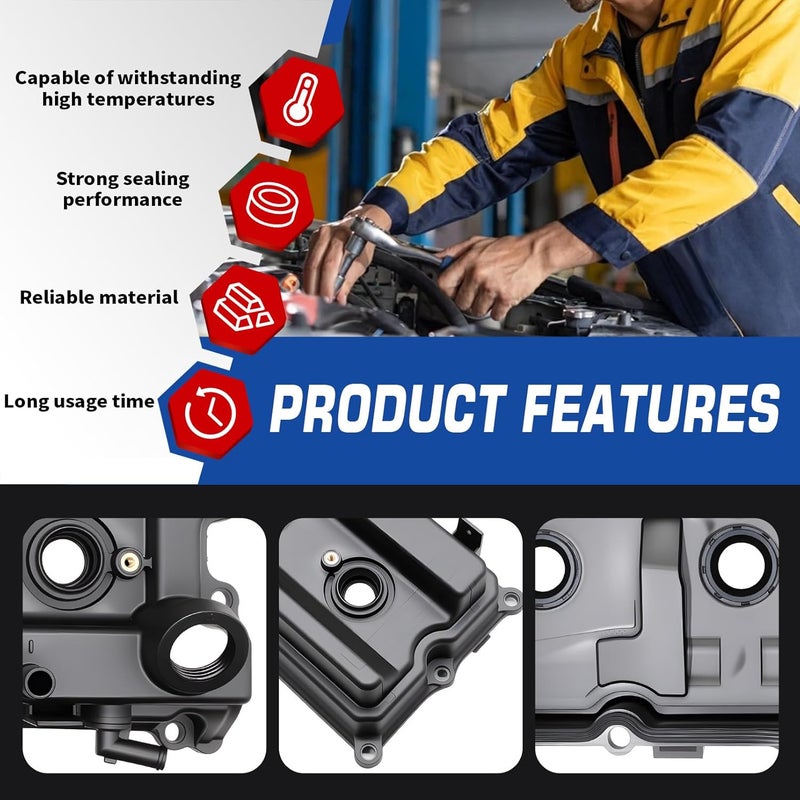 Assembroverse Engine Valve Cover 4.0L Compatible with Frontier 2005-2019 Pathfinder 05-12 Xterra 05-15, Compatible with NV1500 NV2500 NV3500 2012-2019 (Valve Covers + Gaskets) - Image 3